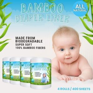 Naturally Nature Bamboo Disposable Diaper Liners For Cloth Diapers
